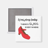 Draag dames Glass Kamala Harris Magneet (Voorkant / Achterkant)