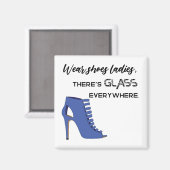 Draag dames Glass Kamala Harris Magneet (Voorkant / Achterkant)