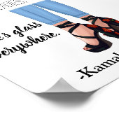 Draag dames Glass Kamala Harris Poster (Hoek)