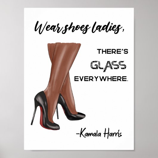 Draag dames Glass Kamala Harris Poster (Voorkant)