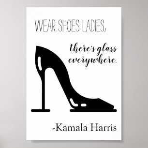 Draag dames Glass Kamala Harris Poster