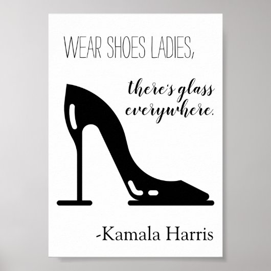 Draag dames Glass Kamala Harris Poster (Voorkant)
