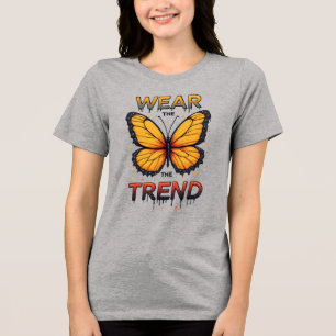 Draag de Trend: Kleurrijke Druipende Typografie Tri-Blend Shirt