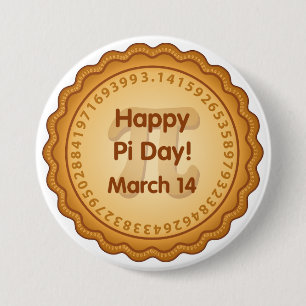 Draag een Happy Pi Day Ronde Button 7,6 Cm