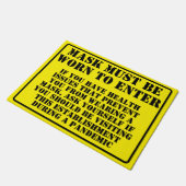 Draag een Masker Bericht Deurmat (Schuin)