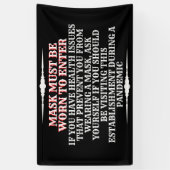 Draag een Masker Bericht Spandoek (Verticaal)