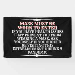 Draag een Masker Bericht Spandoek