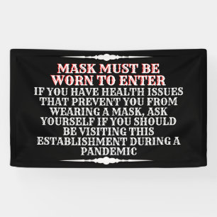 Draag een Masker Bericht Spandoek