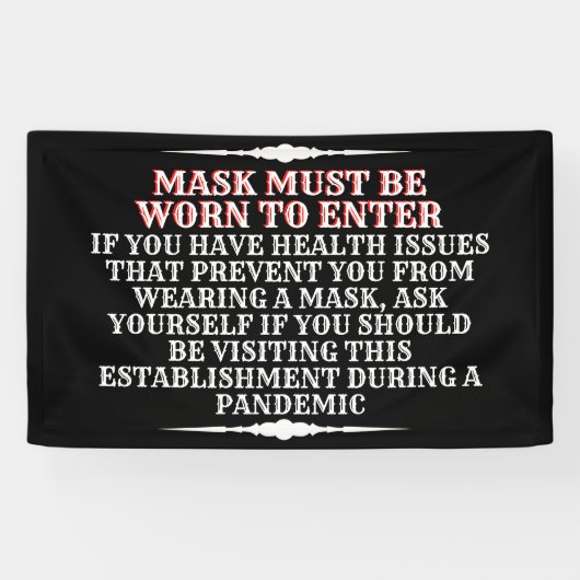 Draag een Masker Bericht Spandoek (Horizontaal)