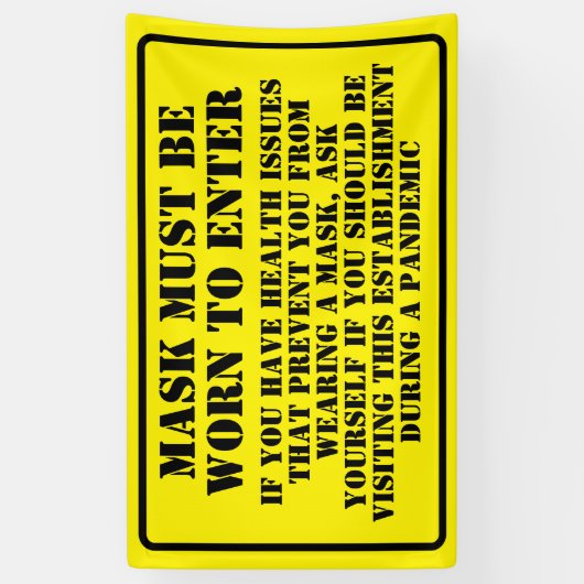 Draag een Masker Bericht Spandoek (Verticaal)