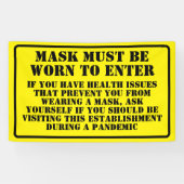 Draag een Masker Bericht Spandoek (Horizontaal)