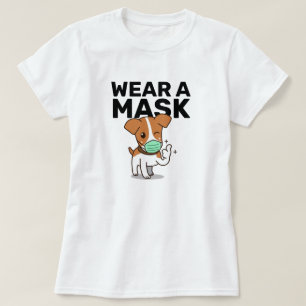 Draag een Masker Cute Dog T-Shirt