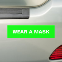 Draag een masker, een neongroene minimalistische a