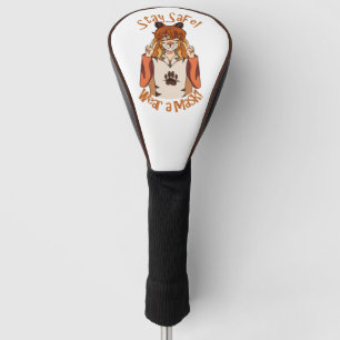 Draag een Masker! Golfheadcover