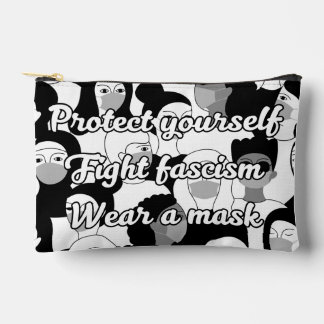 Draag een masker in zwart-witte stijl etui