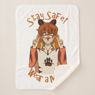 Draag een Masker! Sherpa Deken