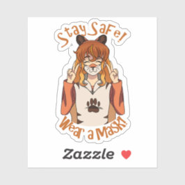 Draag een Masker! Sticker