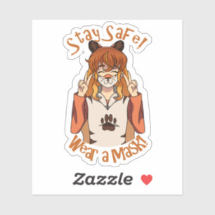 Draag een Masker! Sticker