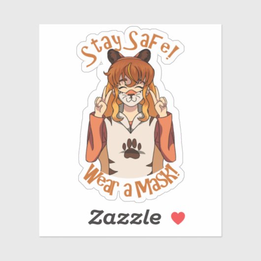 Draag een Masker! Sticker (Vel)