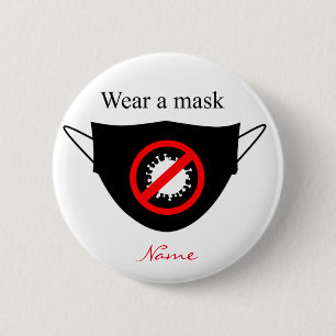Draag een Masker Thunder_Cove Ronde Button 5,7 Cm