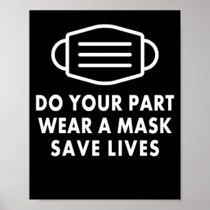 Draag een Masker Uw Deel Volksgezondheid PSA Poster