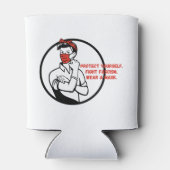 Draag een maskerriveter stijl blikjeskoeler (Achterkant)