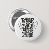 draag gezichtsmasker ronde button 5,7 cm (Voorkant /achterkant)