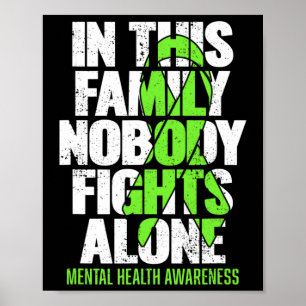 Draag groen lint bestrijden het stigma mentale gez poster