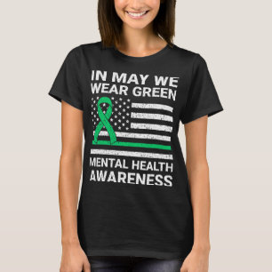 Draag Groen Mentale Gezondheidsbewustzijn T-shirt