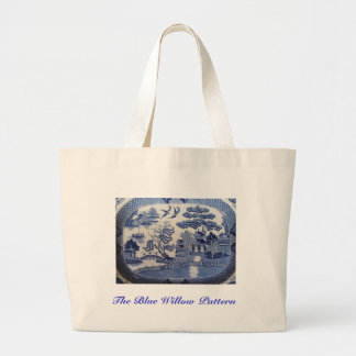Draag het Blauwe Wilde Patroon altijd Grote Tote Bag