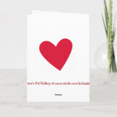 Draag het Hart van de Holding - Valentijn Feestdagen Kaart (Achterkant)