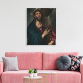 Draag het Kruis Canvas Afdruk (Insitu (Woonkamer))