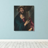 Draag het Kruis Canvas Afdruk (Insitu (Houten vloer))