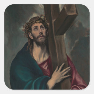 Draag het Kruis Vierkante Sticker