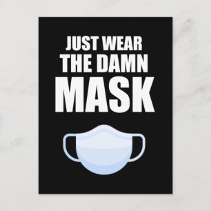 Draag het masker briefkaart
