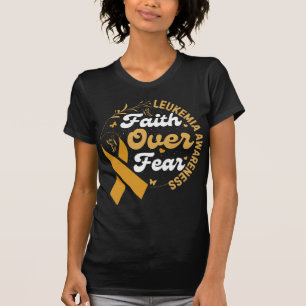 Draag het oranje lint leukemie kankerbewustzijn t-shirt