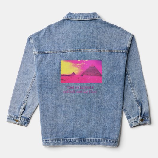 Draag het woord of niet denim jacket (Achterkant)