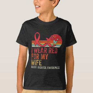 Draag ik voor mijn vrouw hartziekte bewust T-shirt