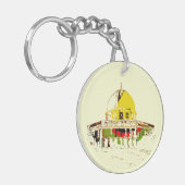 Draag Jeruzalem: Dome of the Rock Sleutelhanger (Voorkant Links)