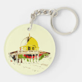 Draag Jeruzalem: Dome of the Rock Sleutelhanger (Achterkant)
