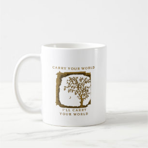 Draag Jouw Wereld – Gouden Design Koffiemok