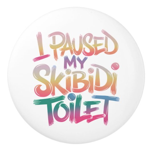 Draag mezelf roze keramische knop (Voorkant)