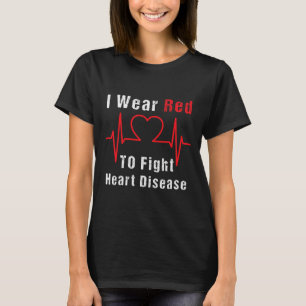 Draag om te vechten hart- en vaatziekten bewustzij t-shirt