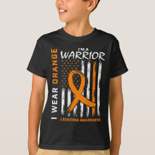 Draag Oranje Ik Ben Een Krijger Leukemie Bewustzij T-shirt