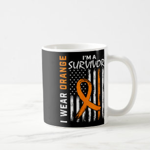 Draag Oranje Ik Ben Een Overlevende Leukemie Kanke Koffiemok