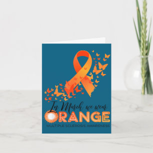 Draag oranje multipele sclerose bewustzijn ms kaart