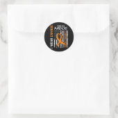 Draag Oranje nichtje multiple sclerose MS vlaggesc Ronde Sticker (Tas)