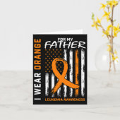 Draag Oranje Vader Vader Leukemie Bewustzijn Ameri Kaart (Gele Bloem)