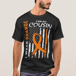 Draag oranje voor de leukemiebewustzijnsvlag van n t-shirt