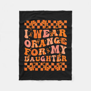 Draag oranje voor dochter leukemie kanker oranje fleece deken